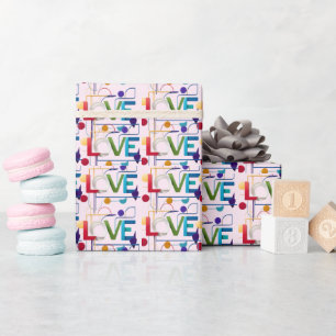 LOVE Druck Valentin Liebe Geschenkpapier