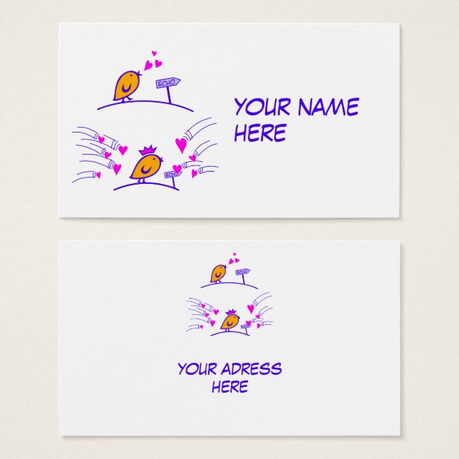 LOVE ECHO - Comic Birds Tweetlercools 3 (Devant & derrière)