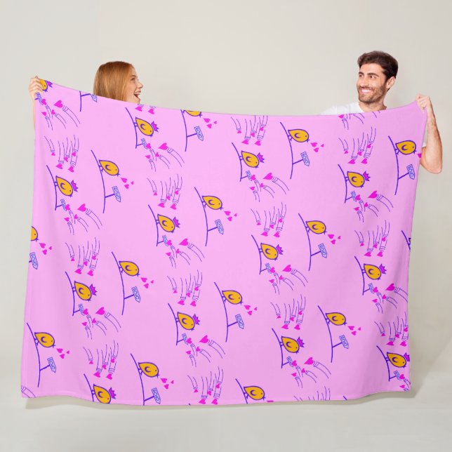LOVE ECHO - Comic Birds Tweetlercools 3 Fleecedecke (Beispiel)