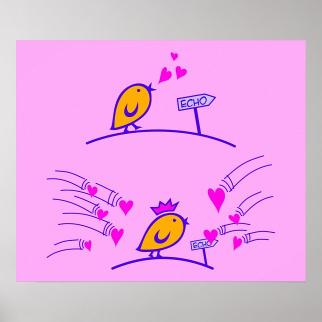 LOVE ECHO - Comic Birds Tweetlercools 3 Poster (Vorne)