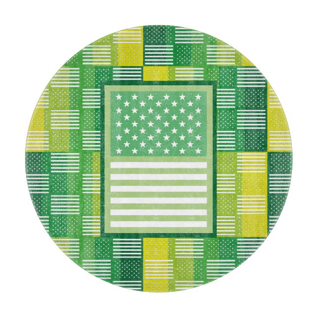 LOVE. EEUU / USA FLAG GREEN COLORS BY MASANSER SCHNEIDEBRETT (Vorderseite)