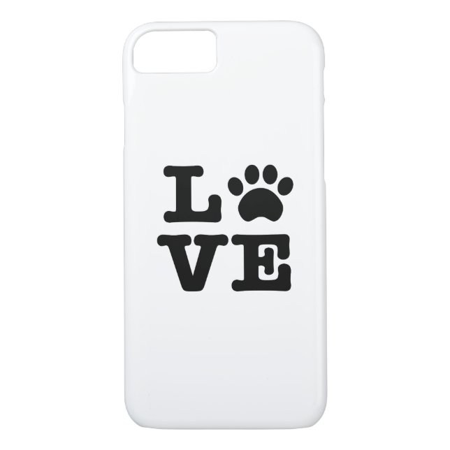 Love Empreinte de patte iPhone 7 Coque (Dos)