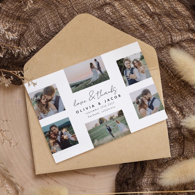 Love et Merci manuscrits 6 Mariage photo (Créateur téléchargé)