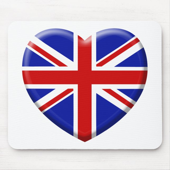 love Fahne England Mousepad (Vorne)