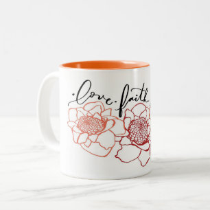 Love Faith Aloha Fackel Ingwer Tasse