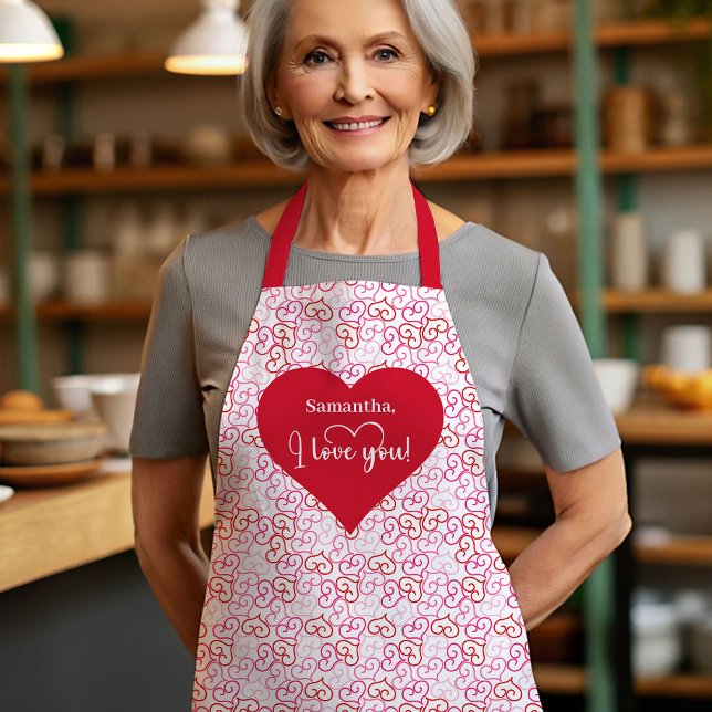 Love Filled Kitchen Personalized Valentine Apron Schürze (Love Filled Kitchen Personalized Valentine Apron)