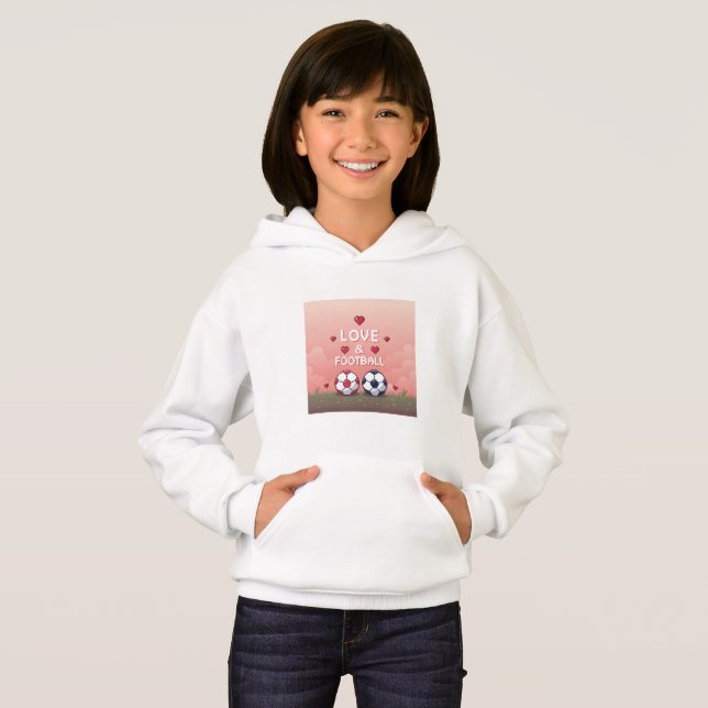 Love & Football - Arte Pixelado Hoodie (Vorne ganz)