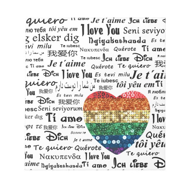 Love foreign languages notizblock (Vorderseite)