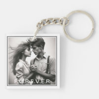 Love Forever, Cadre Deux Porte - clé Photo