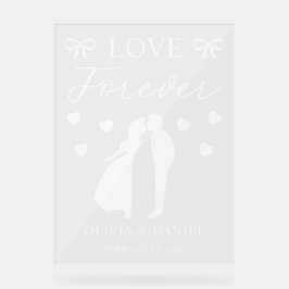 Love & Forever Personalized Wedding Acrylschild