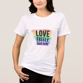 Love Freely Live Boldy - Pride Graphic T Shirt