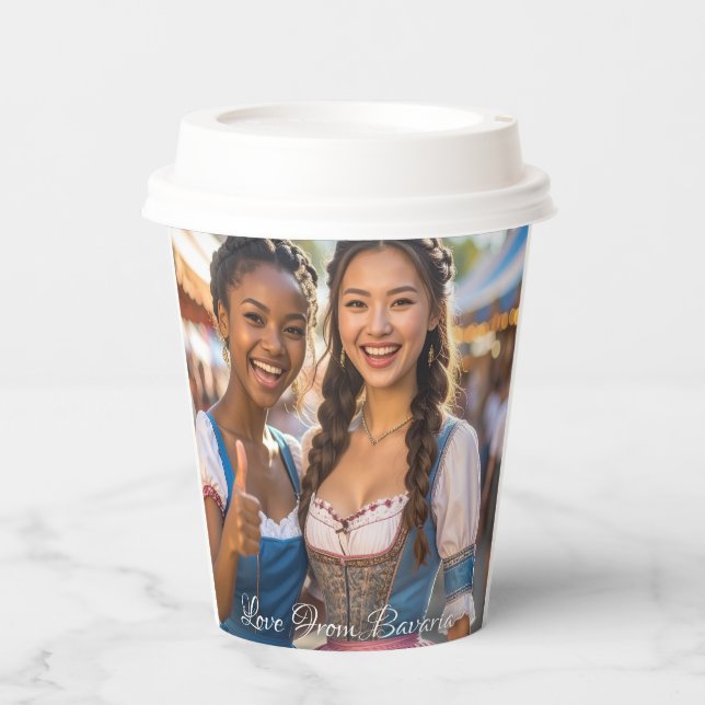 Love From Bavaria Pappbecher (Vorderseite)