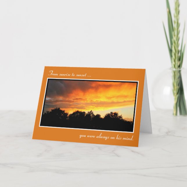 Love from Sunrise to Sunset Sympathy Card Karte (Vorderseite)