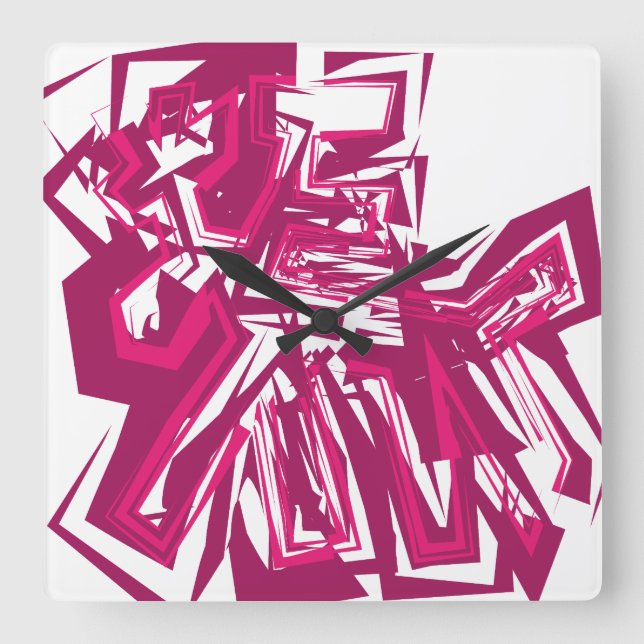 LOVE GEOMESKY ANIMALS deer BY MASANSER Quadratische Wanduhr (Vorderseite)