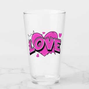 LOVE Glas Tasse