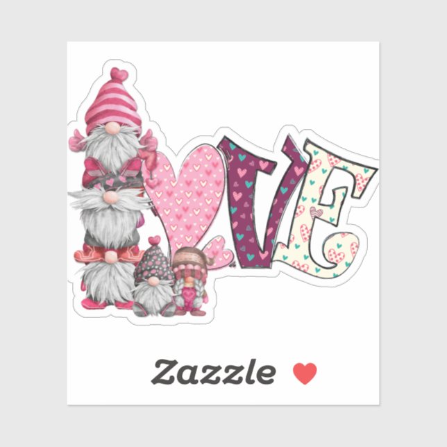 Love Gnome Aufkleber (Blatt)