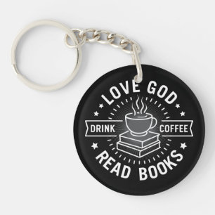 Love God Drink Coffee Lire les livres Amateurs Vin