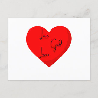Love God Loves Carte postale