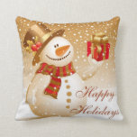 Love Gold Christmas Snowman Kissen<br><div class="desc">Bitte fühlen Sie sich frei,  um diese Art wollen.</div>