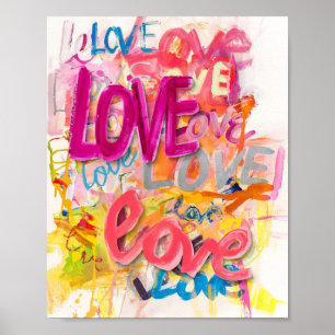 LOVE Graffiti Art Poster