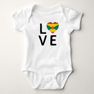 Love - Grenada Flag Baby Strampler