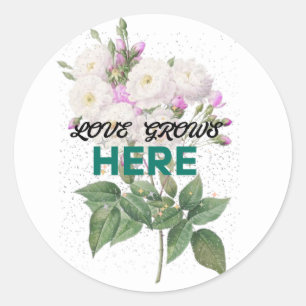 Love Grows ici Florl autocollant
