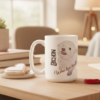Love has Fur Bichon  Kaffeetasse