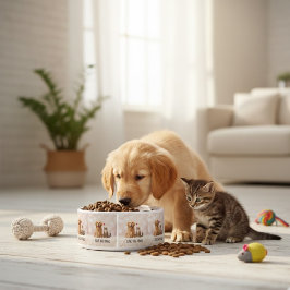 Love Has Paws | Custom Ceramic Pet Bowl with Dog a Napf