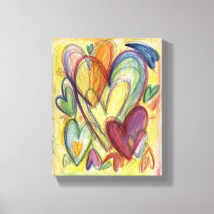 Love Healing Hearts Art Malerei Leinwand Wrap