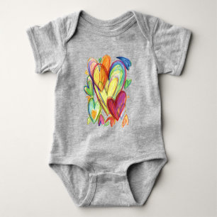 Love Healing Hearts Art-One-Piece Bodysuits