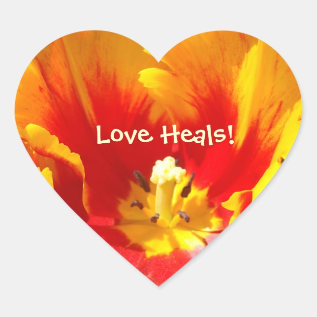 Love Heals! autocollants en forme de coeur Tulip F (Devant)