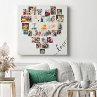 Love Heart 29 Photo Collage de toile étirée Imprim