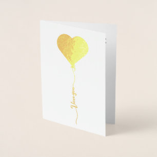 Love Heart Balloon Mother's Day Card Folienkarte