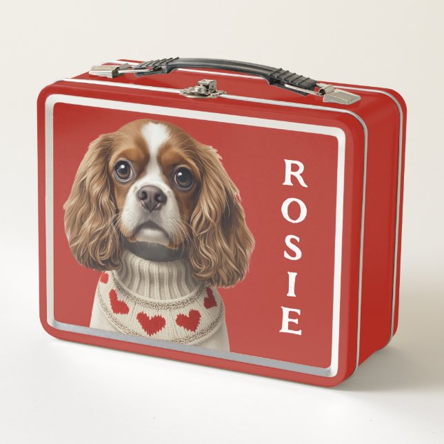 Love Heart cavalier Metall Brotdose (Vorderseite)