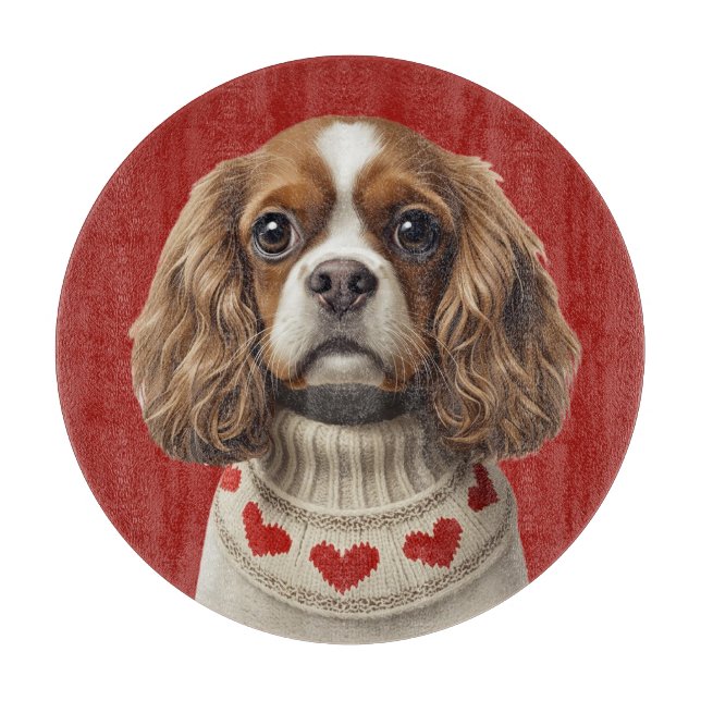 Love Heart cavalier Schneidebrett (Vorderseite)