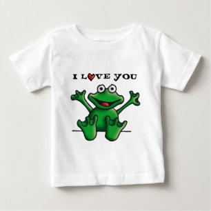 love heart frog baby t-shirt