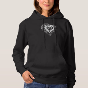 Love Heart Graphic Design Hoodie