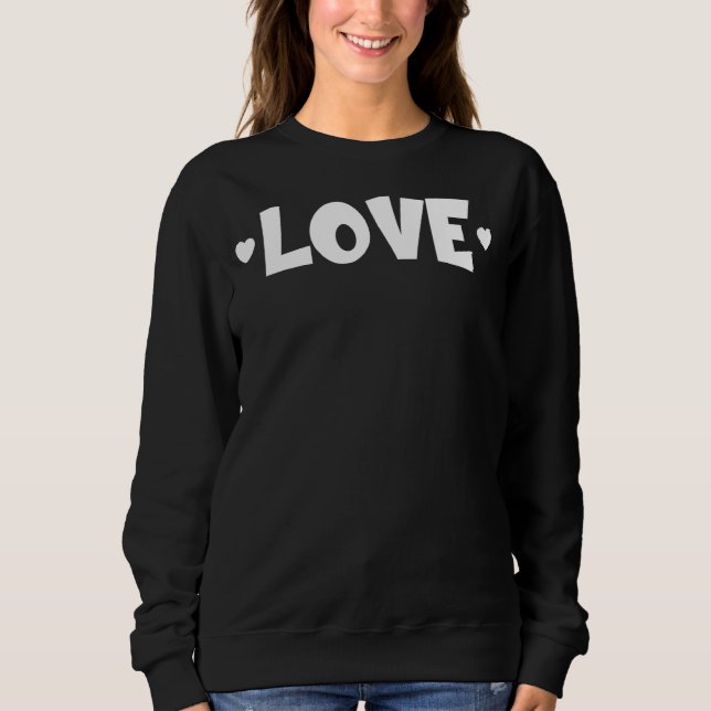 Love Heart Graphic Design Sweatshirt (Vorderseite)