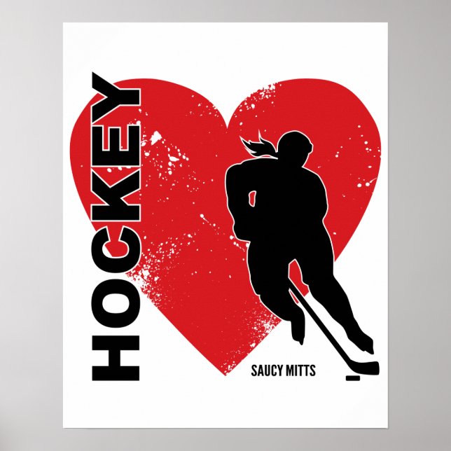 Love Heart Hockey Poster (Vorne)