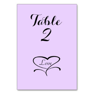 Love Heart Lavendar Cartes de table