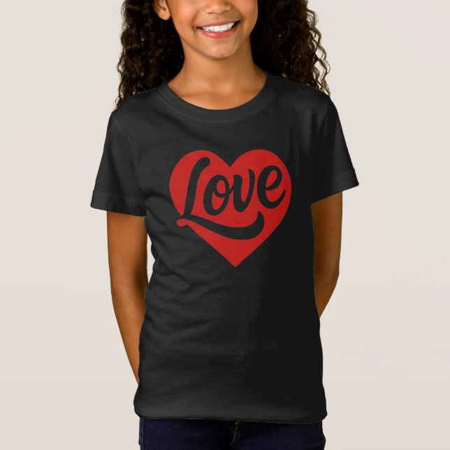 Love Heart Logo – Red Romantic Symbol T-Shirt (Vorderseite)