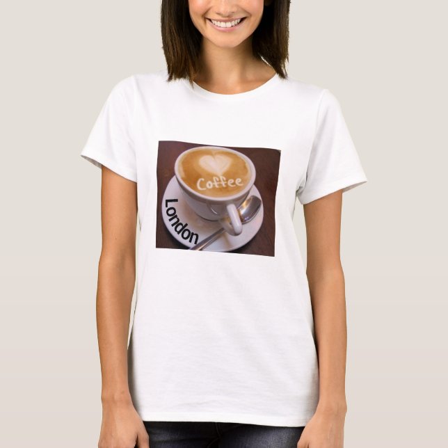 Love Heart London Cappuccino Coffee Cup Tshirt Mug (Devant)