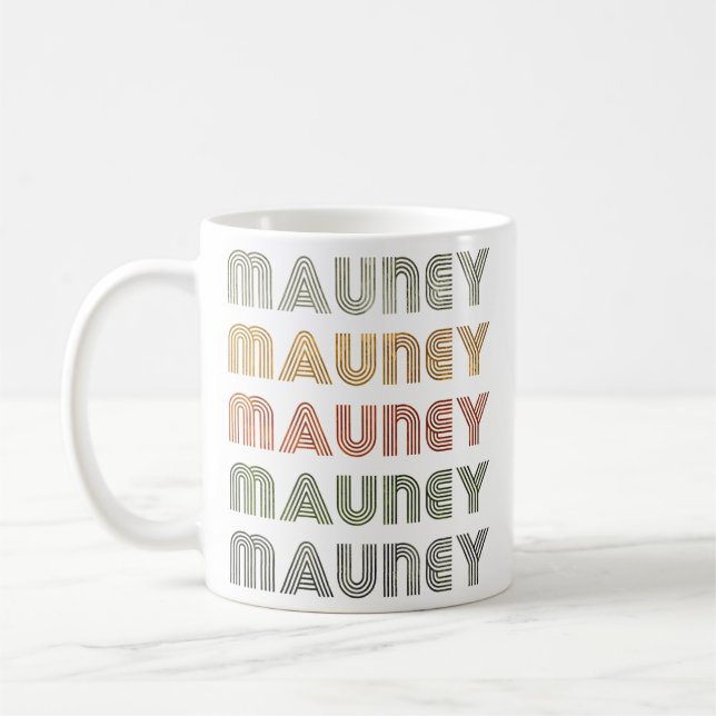 Love Heart Mauney Grunge Black Mauney Kaffeetasse (Links)