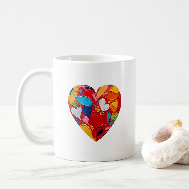 Love Heart Mug (Avec donut)