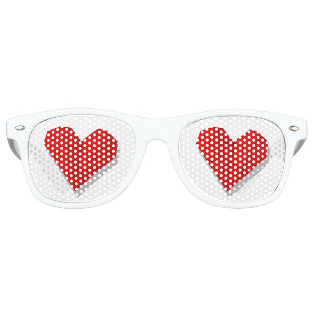 Love Heart Origami Vector Abbildung Sonnenbrille (Vorderseite)