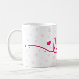 "Love" Heart Pattern Coffee Mug Kaffeetasse