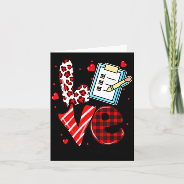 Love Heart School Secretary Life Valentines Day Gi Karte (Vorderseite)