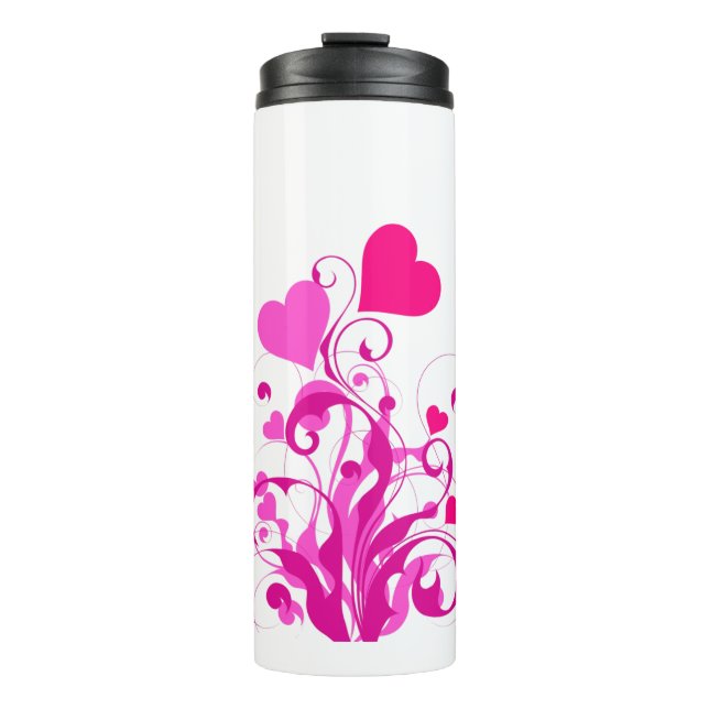Love Heart Shapes Thermosbecher (Vorderseite)