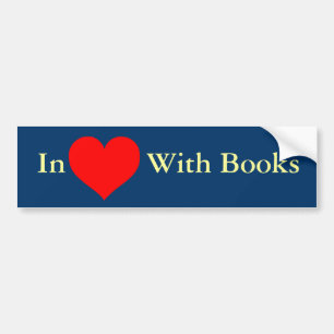 Love_Heart_SVG.svg, herein ((())) Mit Büchern Autoaufkleber