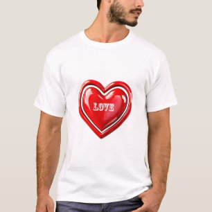 Love Heart T-Shirt Design - Romantique et tendance